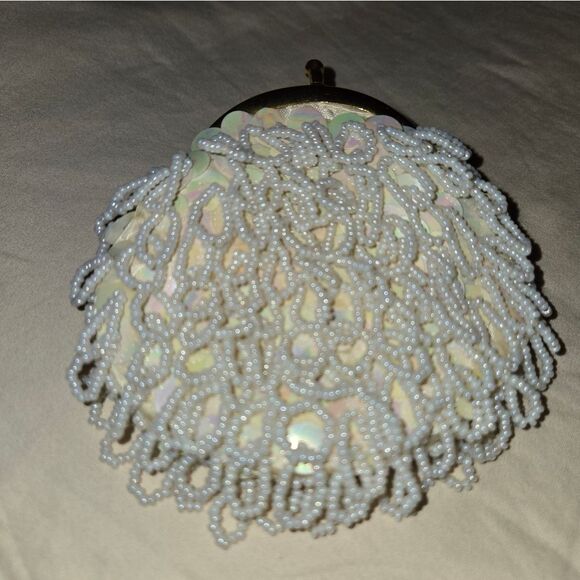 Beaded Evening Purse/coin Bag Evening Round Beaded, Sequins, Rhineston Vtg - Picture 15 of 16